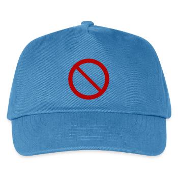Verbotenes T-Shirt-Humorgeschenk - Kinder Basecap - Pfauenblau - Vorne