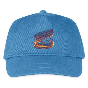 Lichtwirbel des Chaos – Strange Attractor  - Kinder Basecap - Pfauenblau - Vorne