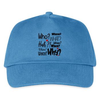 Englischfragen - Kinder Basecap - Pfauenblau - Vorne