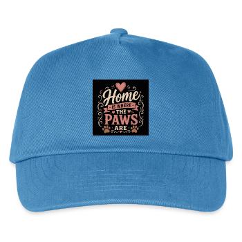 Home is where paws are - Kids’ Baseball Cap - peacock-blue - Front