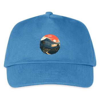 Lombok Vulkanlandschaft Sonnenuntergang - Kinder Basecap - Pfauenblau - Vorne