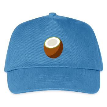Kokosnuss - Kinder Basecap - Pfauenblau - Vorne