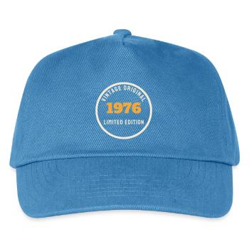 Vintage 1976 Original Limited Edition 50. Geburtst - Kinder Basecap - Pfauenblau - Vorne