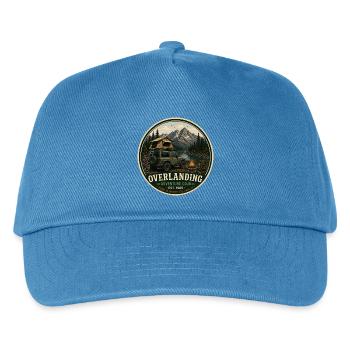 Overlanding Vintage Adventure Graphic - Kids’ Baseball Cap - peacock-blue - Front
