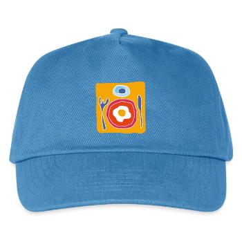 Colorful Fried Egg – Pop Illustration - Kids’ Baseball Cap - peacock-blue - Front