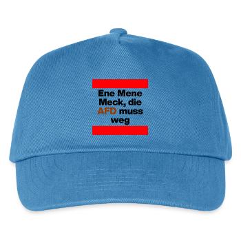 ENE MENE MECK DIE AFD MUSS WEG, NO AFD, NO NZS - Kinder Basecap - Pfauenblau - Vorne