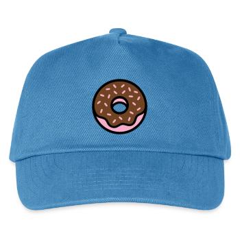 Donut Chocolate Sprinkles Icon - Kids’ Baseball Cap - peacock-blue - Front