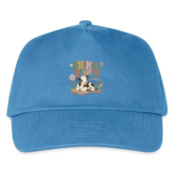 Animal Rights Retro Vegan Tierrechte - Kids’ Baseball Cap - peacock-blue - Front