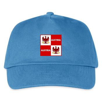 Double Eagle Red White Block - Kids’ Baseball Cap - peacock-blue - Front