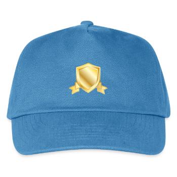 Golden Shield Crest Blank Emblem Luxury Heraldic B - Kids’ Baseball Cap - peacock-blue - Front