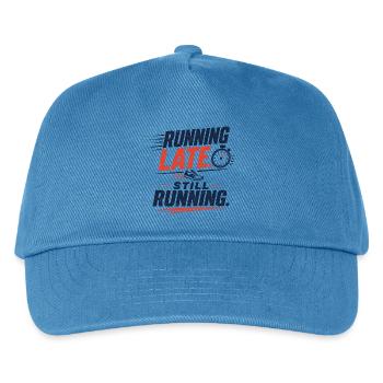 Running Late. Still Running. - Kinder Basecap - Pfauenblau - Vorne