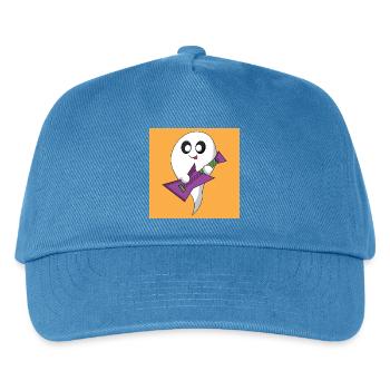 Geist mit violetter Gitarre - Kinder Basecap - Pfauenblau - Vorne