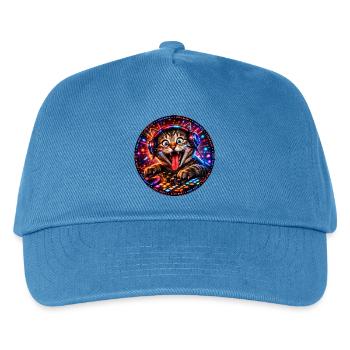 DropWild Milo DJ cat - Kinder Basecap - Pfauenblau - Vorne