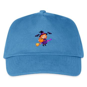 Candy Witch auf dem Besen - Kinder Basecap - Pfauenblau - Vorne