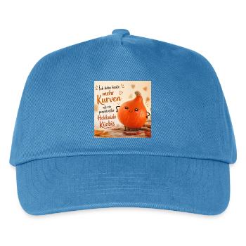 Mehr Kurven als ein Hokkaido Kürbis - Kinder Basecap - Pfauenblau - Vorne