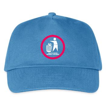 Gegen Rechts - Halte deine Umwelt sauber - FCK NZS - Kinder Basecap - Pfauenblau - Vorne
