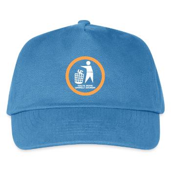Gegen Rechts - Halte deine Umwelt sauber - FCK NZS - Kinder Basecap - Pfauenblau - Vorne