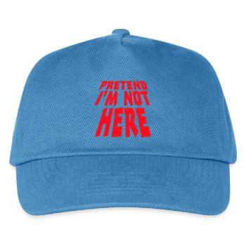 Pretend i'm not here Ignorier Mich Zitat Logo Text - Kinder Basecap - Pfauenblau - Vorne