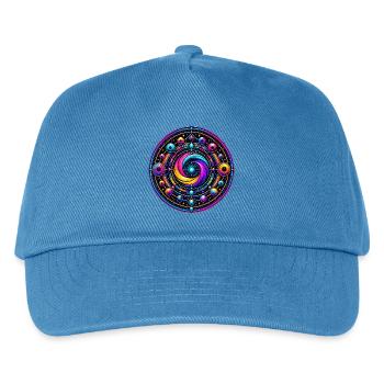 Psy Circle Kosmischer Wirbel - Kinder Basecap - Pfauenblau - Vorne
