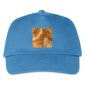 Orangen- und Honigagat - Kinder Basecap - Pfauenblau - Vorne