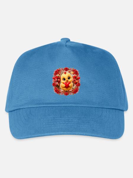 Huhn mit Herz - Kinder Basecap - Pfauenblau