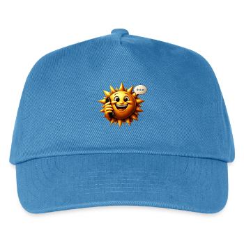 Sonnenlächeln am Telefon - Kinder Basecap - Pfauenblau - Vorne