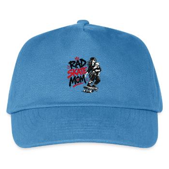 Skateboarding Mom with Baby - Skater Mama mit Baby - Kinder Basecap - Pfauenblau - Vorne