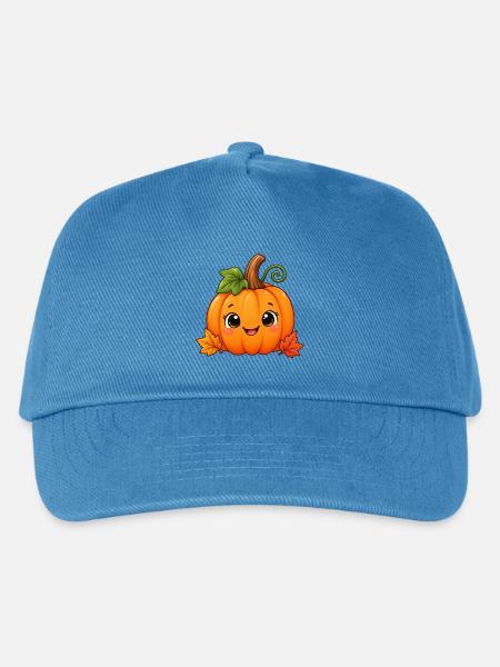 Süßer Kürbis – Herbst & Halloween T- Shirt - Kinder Basecap - Pfauenblau