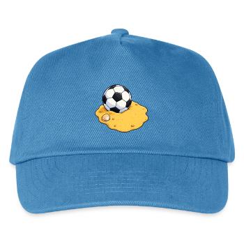 Beach Soccer Ball - Kinder Basecap - Pfauenblau - Vorne