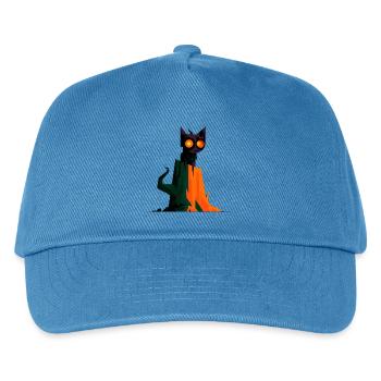 Spooky Geometry Cat - Kinder Basecap - Pfauenblau - Vorne