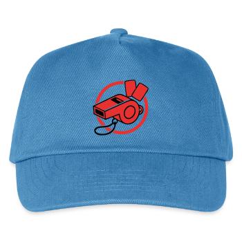 Schiedsrichter Pfeife Icon - Kinder Basecap - Pfauenblau - Vorne