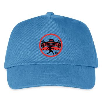 Fussballer Stadion Silhouette - Kinder Basecap - Pfauenblau - Vorne