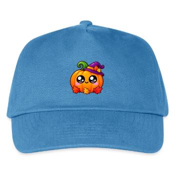 Kawaii Pumpkin Halloween-Hut - Kinder Basecap - Pfauenblau - Vorne