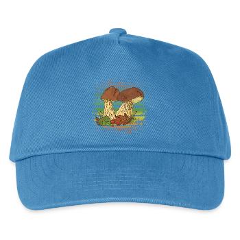 Pilze - Kinder Basecap - Pfauenblau - Vorne