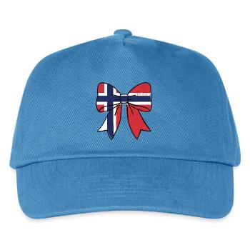 Norwegischer Bogen - Kinder Basecap - Pfauenblau - Vorne