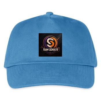Team Schulte Logo Familienname Teamname Firmenname - Kinder Basecap - Pfauenblau - Vorne