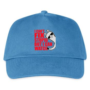 I Can't Fix Stupid But I Can Watch Sarkasmus Lama - Kinder Basecap - Pfauenblau - Vorne