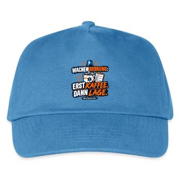 Wachenordnung Erst Kaffee Dann Lage - Kinder Basecap - Pfauenblau - Vorne