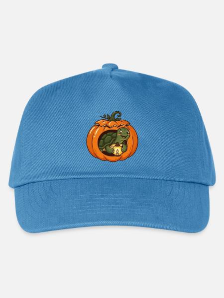 KürbisLaterne Schildkröte - Kinder Basecap - Pfauenblau