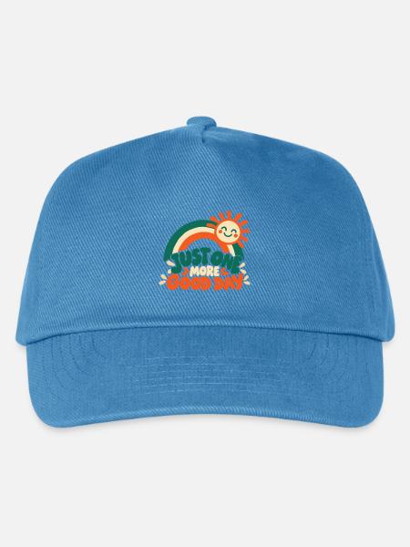 Retro Regenbogen – Just One More Good Day Kinder D - Kinder Basecap - Pfauenblau