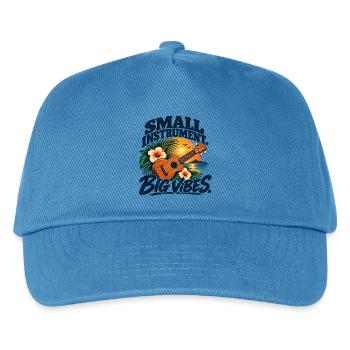Small Instrument Big Vibes – Ukulele - Kinder Basecap - Pfauenblau - Vorne