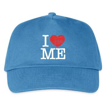 Ich liebe mich - Kinder Basecap - Pfauenblau - Vorne