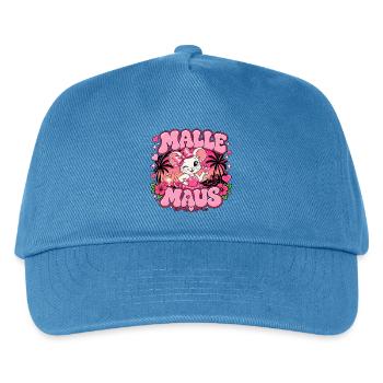 Malle Maus – Mallorca Party & Urlaub - Kinder Basecap - Pfauenblau - Vorne