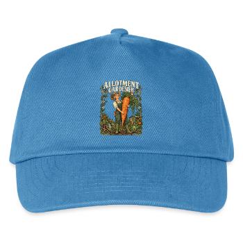 Gärtner mit einer großen Karotte - Kinder Basecap - Pfauenblau - Vorne