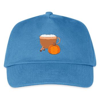 Cozy Spice Latte Bowl mit Kürbis und Zimt - Kinder Basecap - Pfauenblau - Vorne