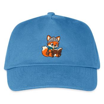 Süßer Lesefuchs mit Brille - Kinder Basecap - Pfauenblau - Vorne