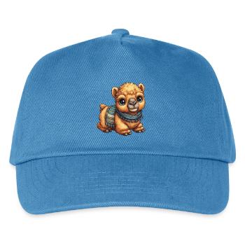 Kleines Kamel im Schal - Kinder Basecap - Pfauenblau - Vorne