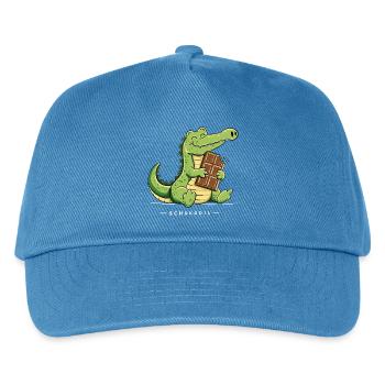 Schokodil Krokodil Schokolade Wortspiel Humor - Kinder Basecap - Pfauenblau - Vorne