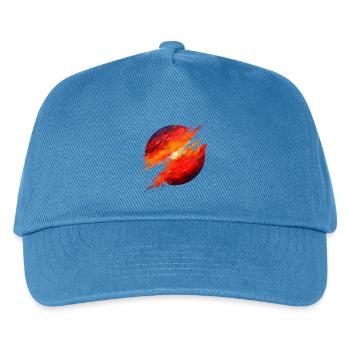 Crimson Ember Burst - Kinder Basecap - Pfauenblau - Vorne