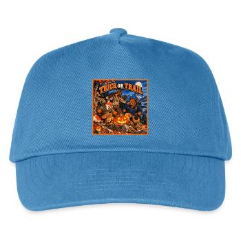 Trick oder Trail – Halloween Outdoor - Kinder Basecap - Pfauenblau - Vorne